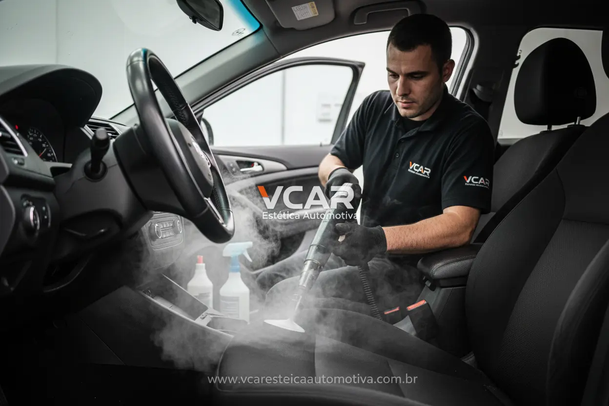 Processo de higienização profunda automotiva em Palmas